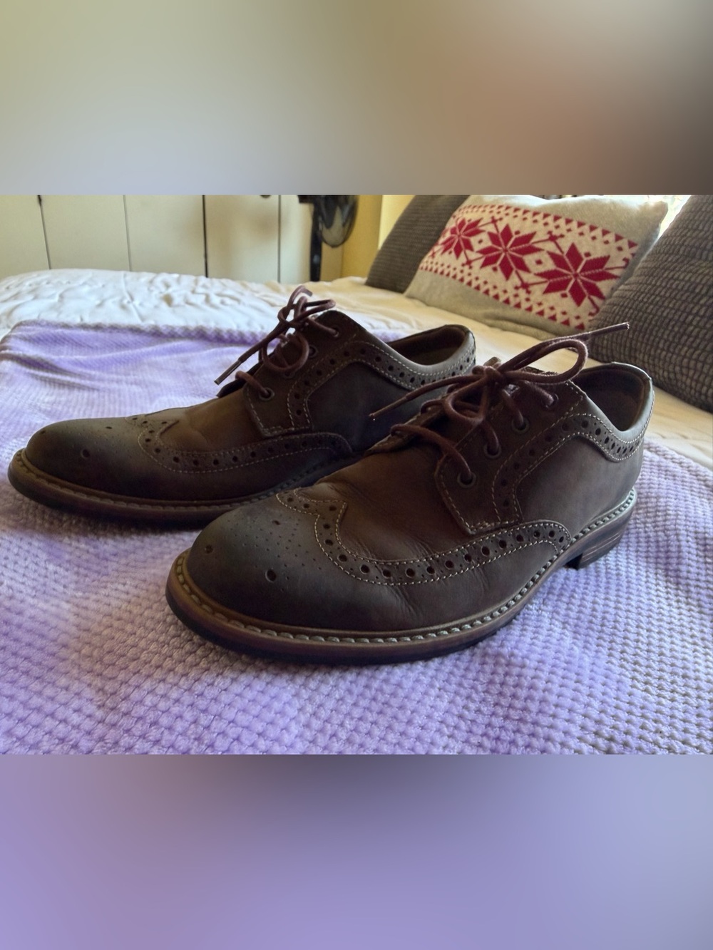 Bostonian Classic Men's Brown Leather Wingtip Oxfords size 9.5